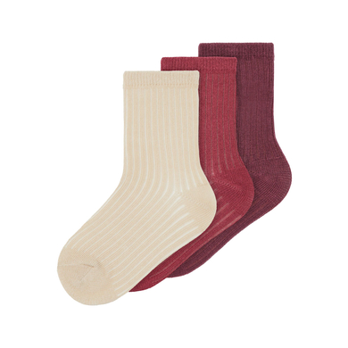 name it Lot de 3 chaussettes Rose Wine