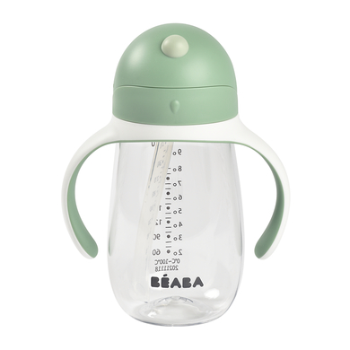 BEABA Gourde enfant paille tritane 300 ml vert sauge