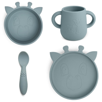 nuuroo Kit vaisselle enfant Lykke girafe Lead silicone 4 pièces