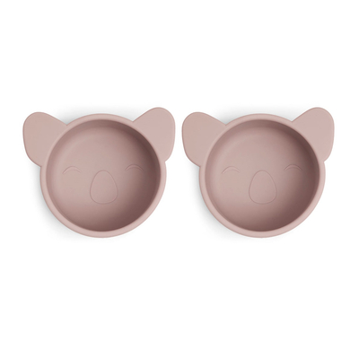 nuuroo Bol enfant koala rose Woodrose silicone lot de 2