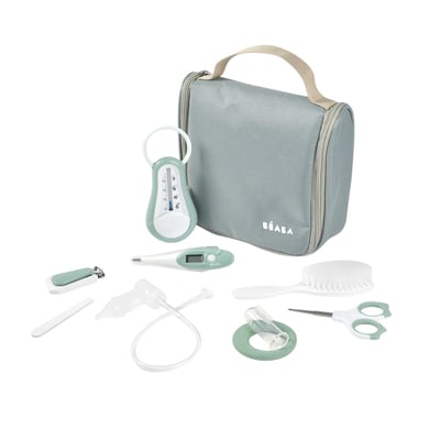 Beaba BEABA® Trousse de toilette enfant nomade 9 pièces sage green