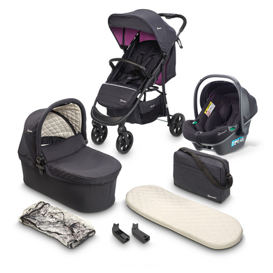 babyGO Kombivagn Style 3 in 1 Rose