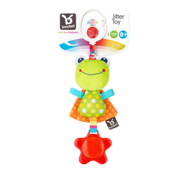 Levně BENBAT Plyšová hračka Glitter Trembler Friend Frog na cesty