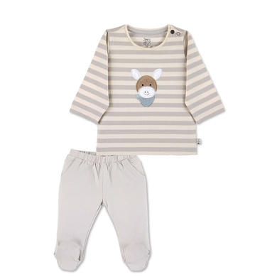 Image of Sterntaler Set camicia a maniche lunghe e pantaloni grigio chiaro059