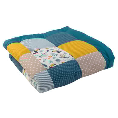 Ullenboom Coperta per bambini e cuscino per box Jungle 120 x 120 cm