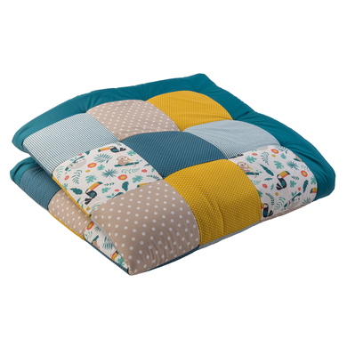 Ullenboom Coperta per bambini e cuscino per box Jungle 140 x 140 cm