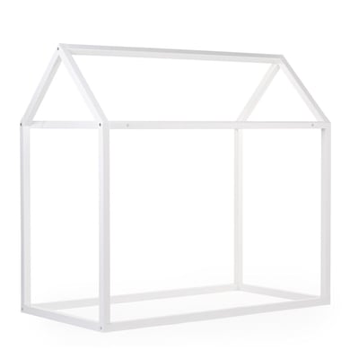 CHILDHOME Cadre pour lit cabane au sol enfant bois blanc 70x140 cm