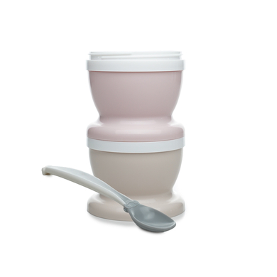 Image of Thermobaby ® Contenitore per alimenti per bambini confezione doppia + 1 cucchiaio, powder rosa059