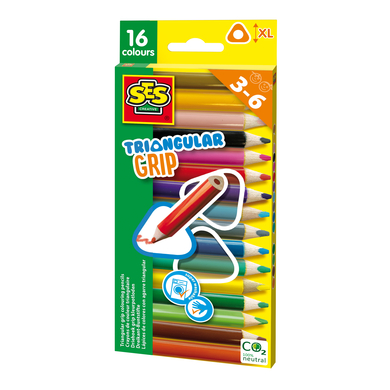 SES Creativ e® Crayons de couleur triangulaires 16 pièces