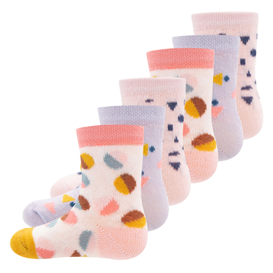 Ewers Calzini per neonati 6 confezioni rosa grafico