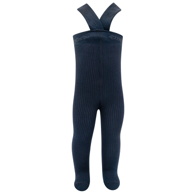 Ewers Collants bébé côtes à bretelles bleu marine