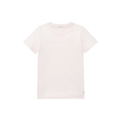 TOM TAILOR T-Shirt Logo Print Candy Cotton Rosa