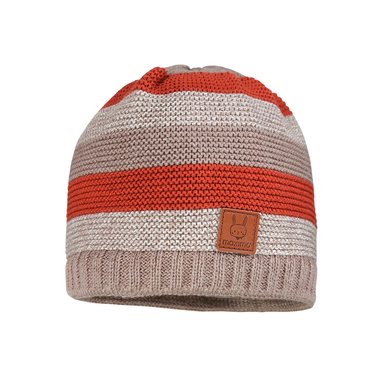 Image of Maximo Beanie Blockringel marrone screziato/beige marrone059