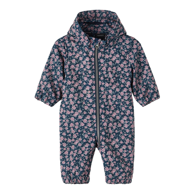 Image of name it Tuta Softshell Nbfalfa, blu con fiori rosa059