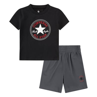 Converse Set t-shirt et short noir/gris