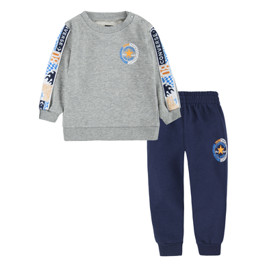 Converse Set pullover et pantalon sweat gris/bleu