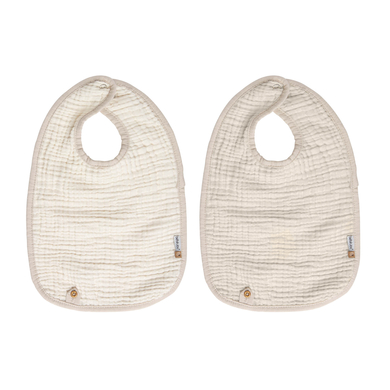 bébé jou® Bavoir enfant Pure coton sable lot de 2
