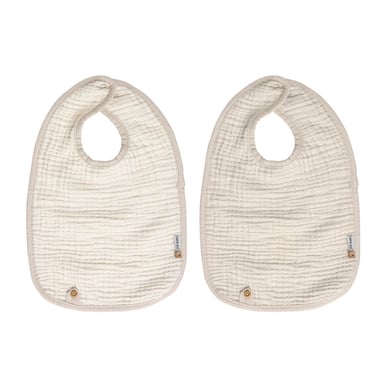 Levně bébé jou® Bib 2-pack Pure Cotton Sand