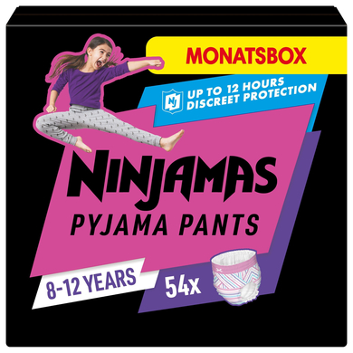 Levně NINJAMAS Pyjama Pants Měsíční box pro dívky, 8-12 let, 54 kusů