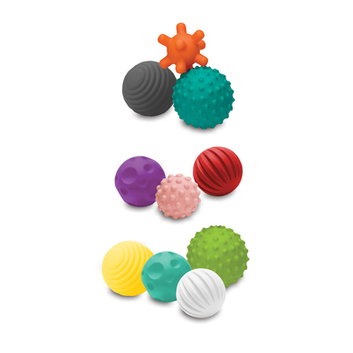 Infantino Balles d'éveil sensorielles multicolores, 10 pièces