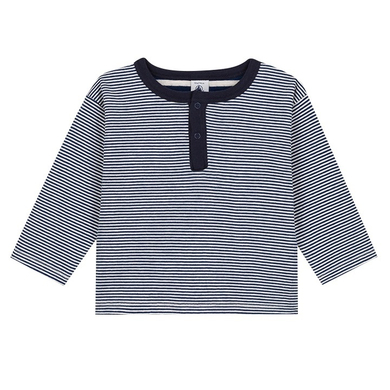 Petit Bateau T-shirt bébé manches longues milleraies tubique medieval montelimar