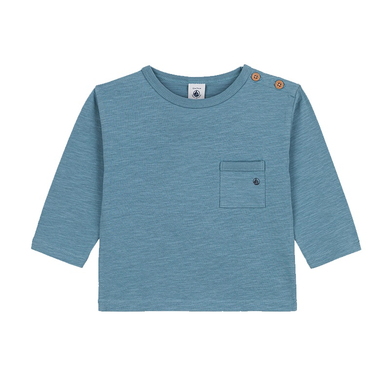 Petit Bateau T-shirt bébé manches longues coton bleu rover
