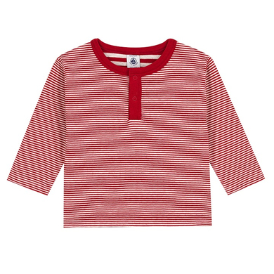 Image of Petit Bateau Maglia a maniche lunghe - rosso a righe059