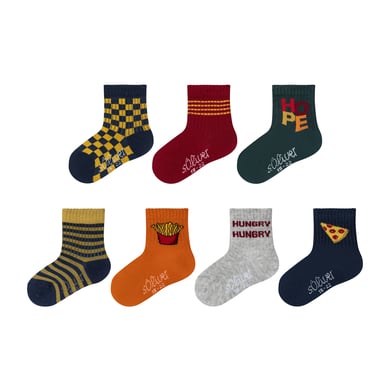 s. Olive r Chaussettes bébé original s organic rib 7er-Pack blue