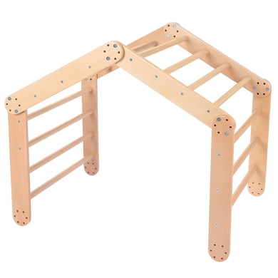 kindsgard Echelle d'escalade enfant klatreplads bois naturel 4 pièces