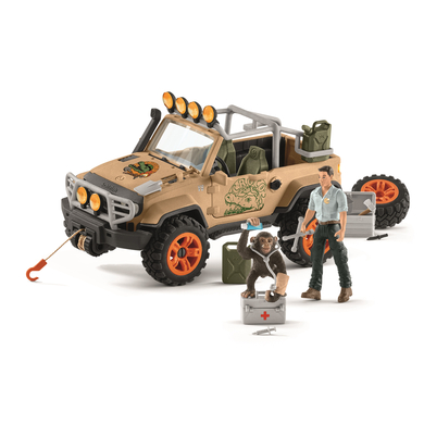 Schleich Figurine véhicule tout-terrain avec treuil 42410