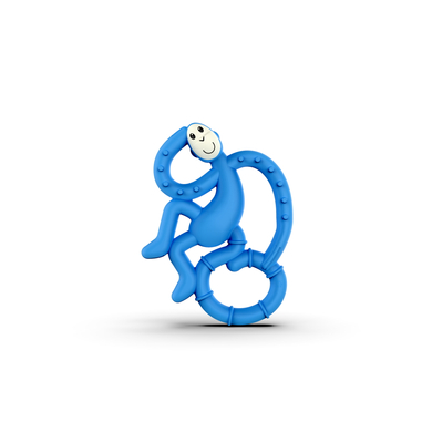 Levně Matchstick Monkey Kousací kroužek opička mini, modrý
