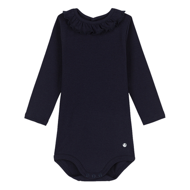 Petit Bateau Body bébé manches longues collerette bleu smoking