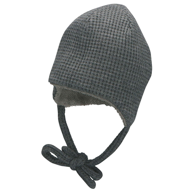 Sterntaler Bonnet aspect gaufré gris fumé