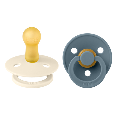 BIBS® Sucette Colour ivoire et pétrole latex 6-18 mois, lot de 2