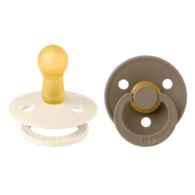 BIBS® Sucettes Colour Dark Oak et Ivory 6-18 mois 2 pcs