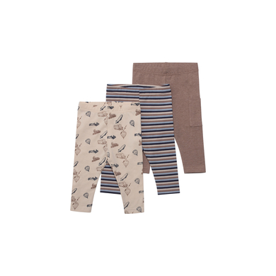Hust & Claire Leggings 3-pack Lukas Deer brun melange