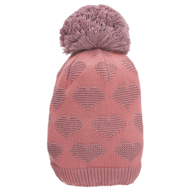 Image of Sterntaler Cappello pom pom cuori rosa059