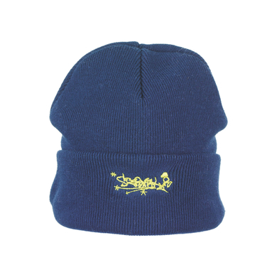 Sterntaler Bonnet tricoté look skateur marine