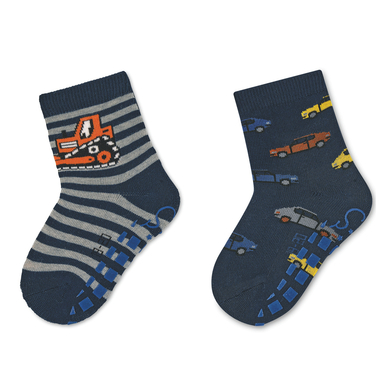 Sterntaler Chaussettes ABS double pack pelleteuse et voiture marine