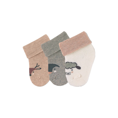 Sterntaler Chaussettes bébé élan mélange beige lot de 3