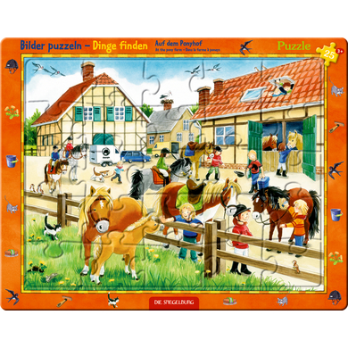 SPIEGELBURG COPPENRATH Puzzle cadre - A la ferme des poneys (25 pièces)