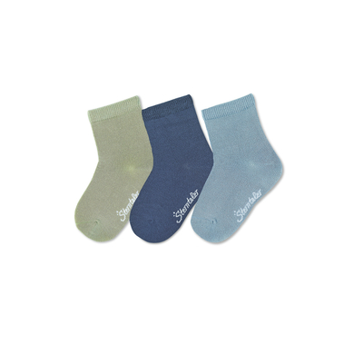 Levně Sterntaler Ponožky 3-pack Uni Bamboo blue