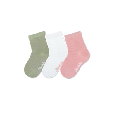 Levně Sterntaler Ponožky 3-pack Uni Bamboo Pale Pink