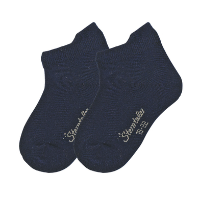 Sterntaler Lot de deux chaussettes de sneakers unies marine
