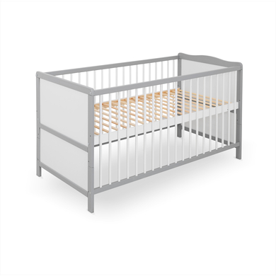 urra Lit à barreaux pin blanc/gris 70x140 cm