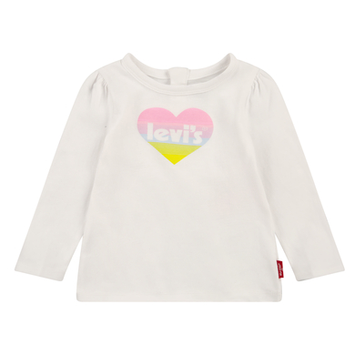 Image of Levi's® Maglia a maniche lunghe, bianca con cuore059