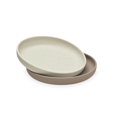 Cam Cam® COPENHAGEN Piatto in silicone Flower, Earth Mix, 2 pz.