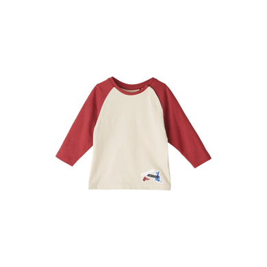 s. Olive r T-shirt à manches longues beige/rouge