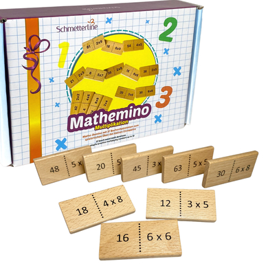 Schmetterline Domino de maths en bois - MATHEMINO (MULTIPLICATION)