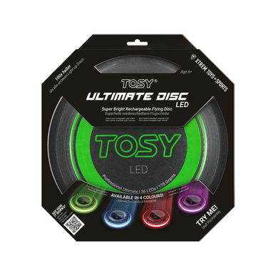 XTREM Toys and Sports Frisbee lumineux TOSY Ultimate Disc LED, vert